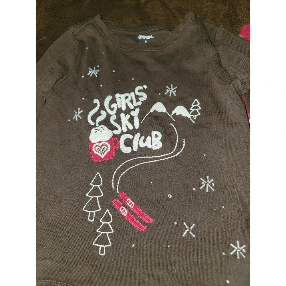 Gymboree alpine sweetie girls ski club top and leggings size 4‎